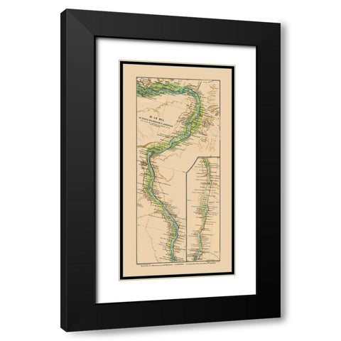 Nile Nagaa Hammadi Aswan Egypt - Baedeker 1913 Black Modern Wood Framed Art Print with Double Matting by Baedeker