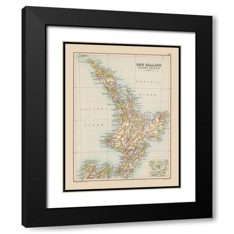 North Island New Zealand Oceania - Bartholomew Black Modern Wood Framed Art Print with Double Matting by Bartholomew