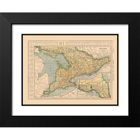 Ontario Canada - Reynold 1921 Black Modern Wood Framed Art Print with Double Matting by Reynold