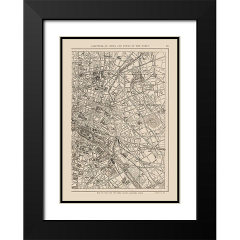 Eastern Paris France Europe - Reynold 1921 Black Modern Wood Framed Art Print with Double Matting by Reynold