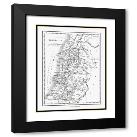 Middle East Palestine Israel - Oxford 1828 Black Modern Wood Framed Art Print with Double Matting by Oxford