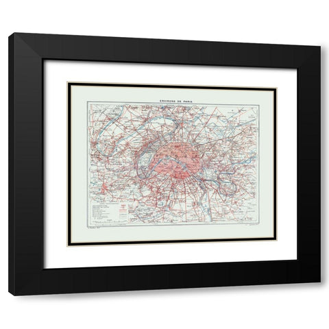 Europe Paris France - Colton 1921 Black Modern Wood Framed Art Print with Double Matting by Colton
