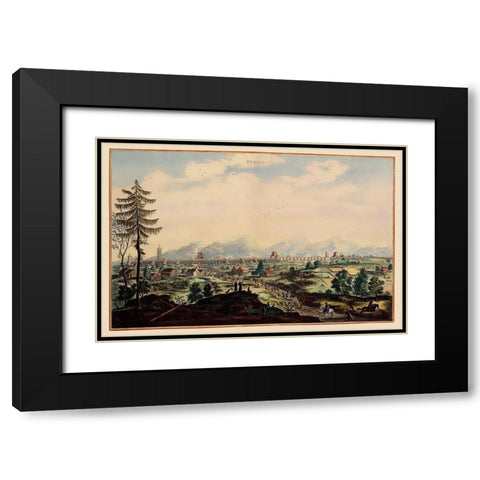 Peking China Picture - Nieuhoff 1655 Black Modern Wood Framed Art Print with Double Matting by Nieuhoff