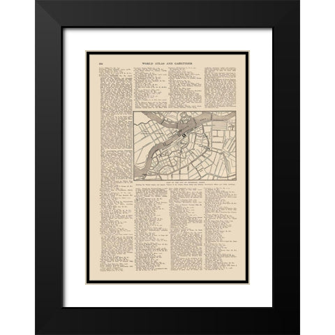 Europe Petrograd Russia - Reynold 1921 Black Modern Wood Framed Art Print with Double Matting by Reynold