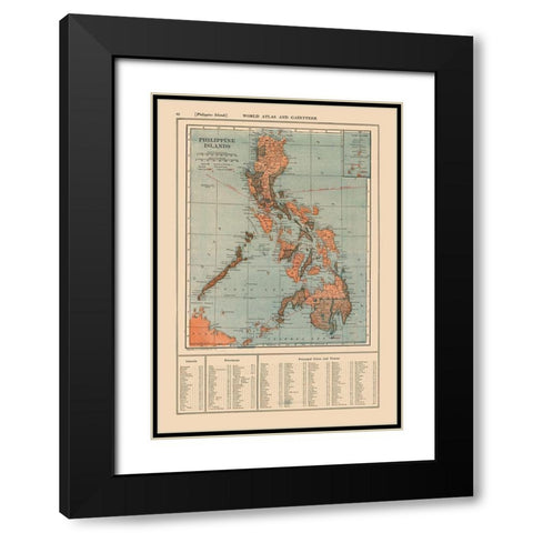 Asia Philippine Islands - Reynold 1921 Black Modern Wood Framed Art Print with Double Matting by Reynold