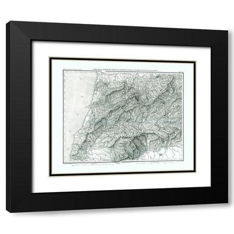 Europe Portugal - Thiers 1866 Black Modern Wood Framed Art Print with Double Matting by Thiers