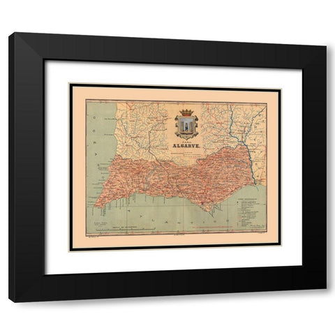 Europe Portugal Algarve - Martine 1904 Black Modern Wood Framed Art Print with Double Matting by Martine
