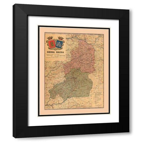 Europe Portugal Beira Baixa - Martine 1904 Black Modern Wood Framed Art Print with Double Matting by Martine