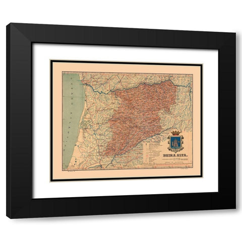 Europe Portugal Beira Alta - Martine 1904 Black Modern Wood Framed Art Print with Double Matting by Martine