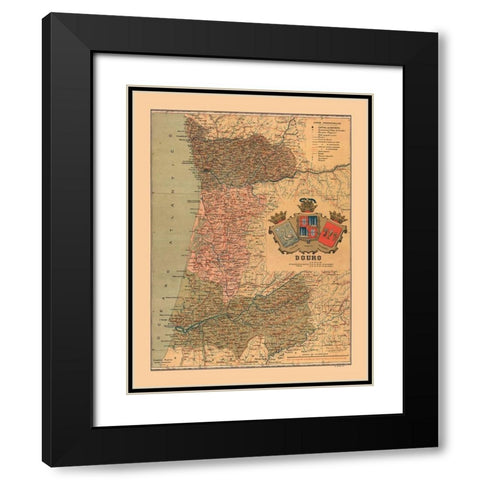 Europe Portugal Douro - Martine 1904 Black Modern Wood Framed Art Print with Double Matting by Martine