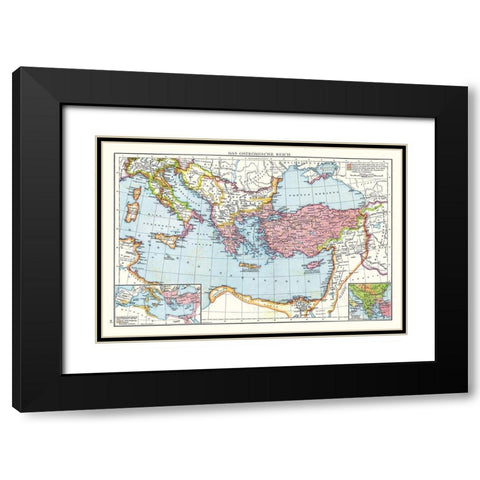Eastern Roman Empire - Droysen 1886 Black Modern Wood Framed Art Print with Double Matting by Droysen