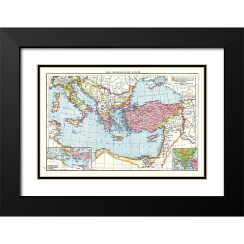 Eastern Roman Empire - Droysen 1886 Black Modern Wood Framed Art Print with Double Matting by Droysen