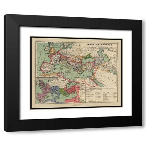 Middle East Roman Empire - Kiepert 1903 Black Modern Wood Framed Art Print with Double Matting by Kiepert