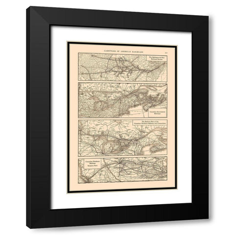 Baltimore, Ohio, Canada - Railroad - Reynold 1921 Black Modern Wood Framed Art Print with Double Matting by Reynold