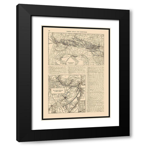 Central New Jersey, Canadian Pacific - Reynold Black Modern Wood Framed Art Print with Double Matting by Reynold