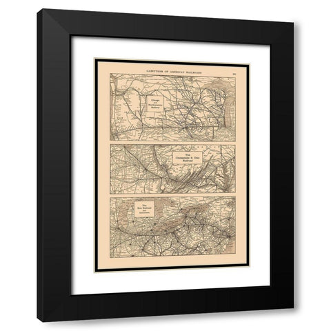Chicago, Chesapeake, Erie, Ohio Black Modern Wood Framed Art Print with Double Matting by Reynold