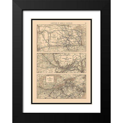 Chicago, Chesapeake, Erie, Ohio Black Modern Wood Framed Art Print with Double Matting by Reynold