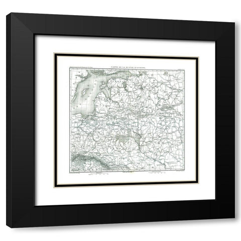 Russia - Thiers 1866 Black Modern Wood Framed Art Print with Double Matting by Thiers