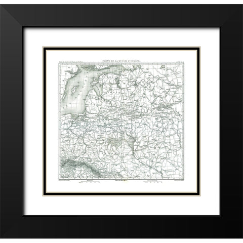 Russia - Thiers 1866 Black Modern Wood Framed Art Print with Double Matting by Thiers