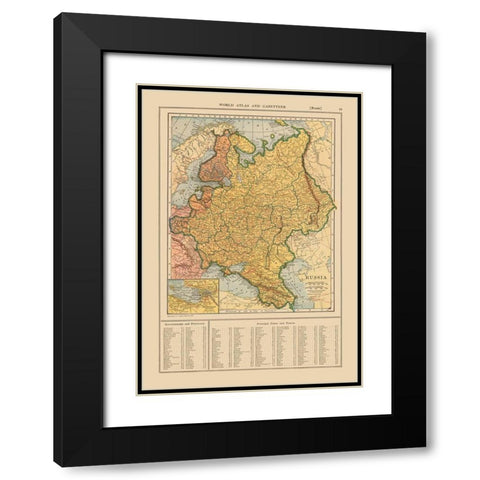 Russia - Reynold 1921 Black Modern Wood Framed Art Print with Double Matting by Reynold