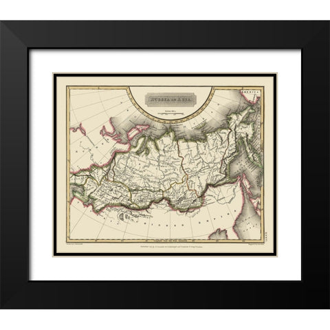 Asia Russia - Constable 1817 Black Modern Wood Framed Art Print with Double Matting by Constable