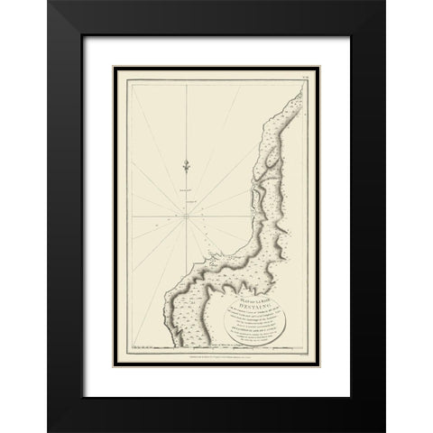Asia Bay of DEstaing Russia - Robinson 1798 Black Modern Wood Framed Art Print with Double Matting by Robinson