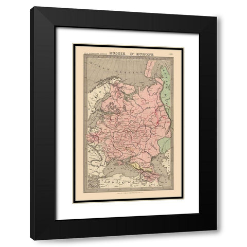 Europe Russia Black Modern Wood Framed Art Print with Double Matting by Unknown