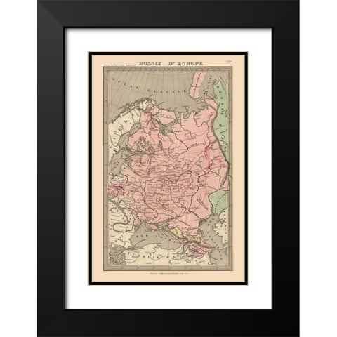 Europe Russia Black Modern Wood Framed Art Print with Double Matting by Unknown