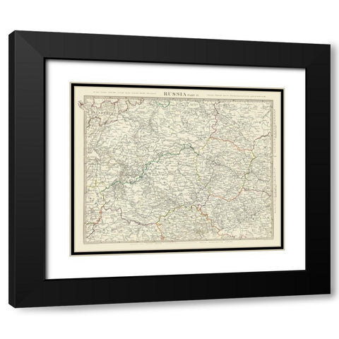 Europe Western Russia - Baldwin 1834 Black Modern Wood Framed Art Print with Double Matting by Baldwin