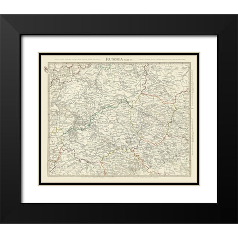 Europe Western Russia - Baldwin 1834 Black Modern Wood Framed Art Print with Double Matting by Baldwin