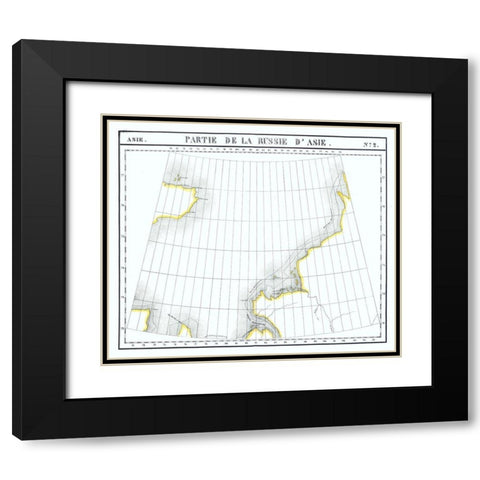 Russia Black Modern Wood Framed Art Print with Double Matting by Unknown