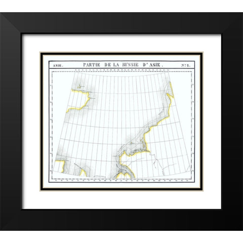 Russia Black Modern Wood Framed Art Print with Double Matting by Unknown