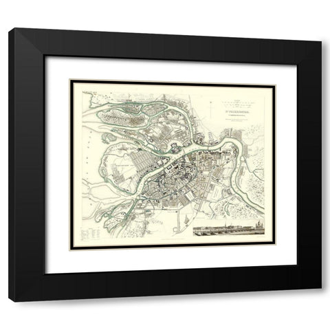 Saint Petersburg Russia Europe - Baldwin 1834 Black Modern Wood Framed Art Print with Double Matting by Baldwin