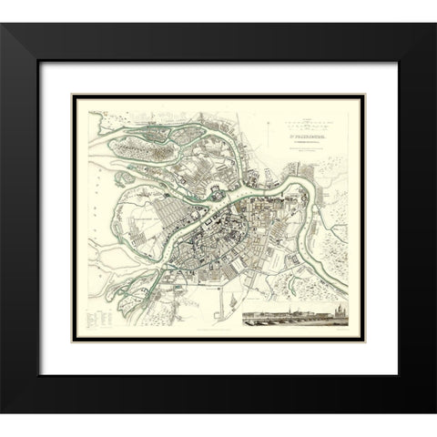 Saint Petersburg Russia Europe - Baldwin 1834 Black Modern Wood Framed Art Print with Double Matting by Baldwin