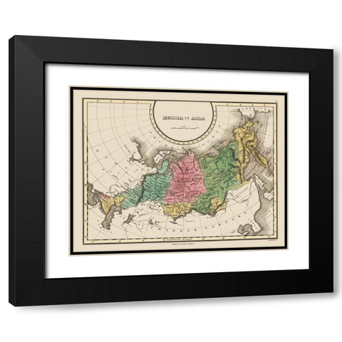 Asia Russia - Finley 1827 Black Modern Wood Framed Art Print with Double Matting by Finley