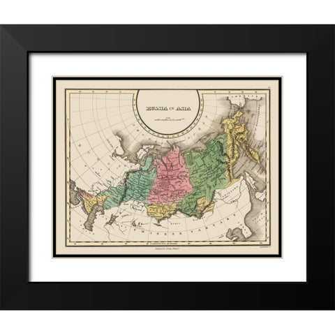 Asia Russia - Finley 1827 Black Modern Wood Framed Art Print with Double Matting by Finley