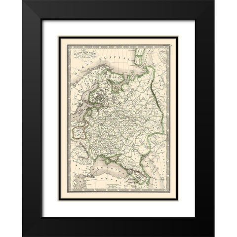 European Russia - Monin Black Modern Wood Framed Art Print with Double Matting by Monin