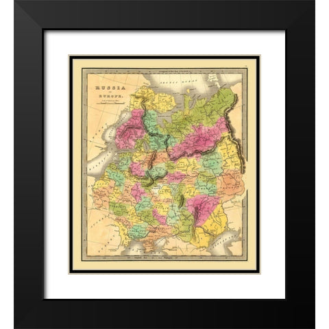 Europe Russia Black Modern Wood Framed Art Print with Double Matting by Unknown