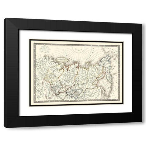 Siberia Russia - Monin Black Modern Wood Framed Art Print with Double Matting by Monin