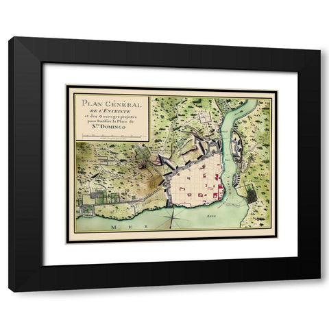 Caribbean Santo Domingo Dominican Republic Black Modern Wood Framed Art Print with Double Matting by Machuca