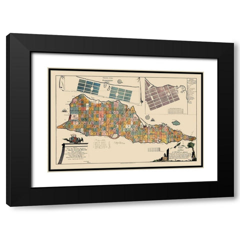 Caribbean Saint Croix Virgin Islands United States Black Modern Wood Framed Art Print with Double Matting by Beck