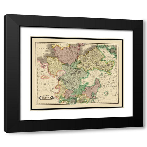 Lower Saxony Germany - Hamilton 1831 Black Modern Wood Framed Art Print with Double Matting by Hamilton