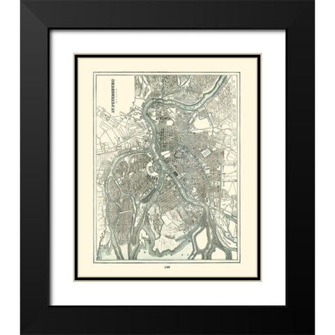 Saint Petersburg Russia - Rathbun 1893 Black Modern Wood Framed Art Print with Double Matting by Rathbun