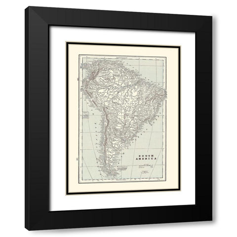 South America - Rathbun 1893 Black Modern Wood Framed Art Print with Double Matting by Rathbun