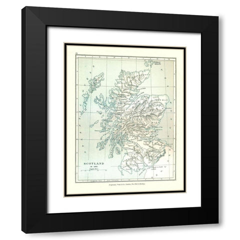 Scotland in 1285 - Gardiner 1902 Black Modern Wood Framed Art Print with Double Matting by Gardiner