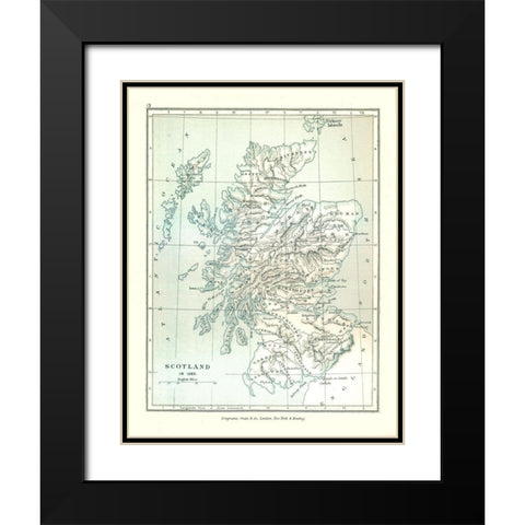 Scotland in 1285 - Gardiner 1902 Black Modern Wood Framed Art Print with Double Matting by Gardiner