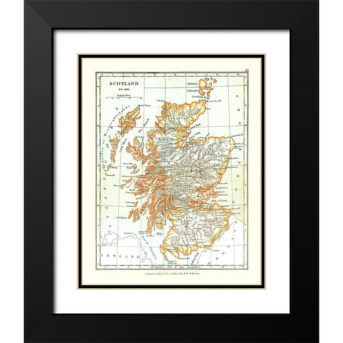 Scotland in 1641 - Gardiner 1902 Black Modern Wood Framed Art Print with Double Matting by Gardiner