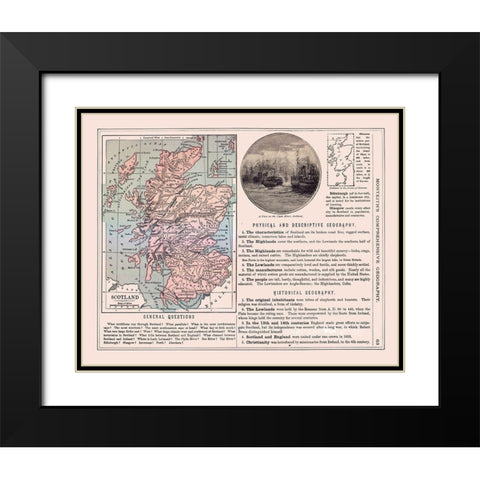 Scotland - Monteith 1882 Black Modern Wood Framed Art Print with Double Matting by Monteith
