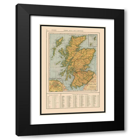 Scotland - Reynold 1921 Black Modern Wood Framed Art Print with Double Matting by Reynold
