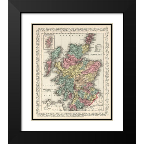 Scotland - Desilver 1859 Black Modern Wood Framed Art Print with Double Matting by Desilver